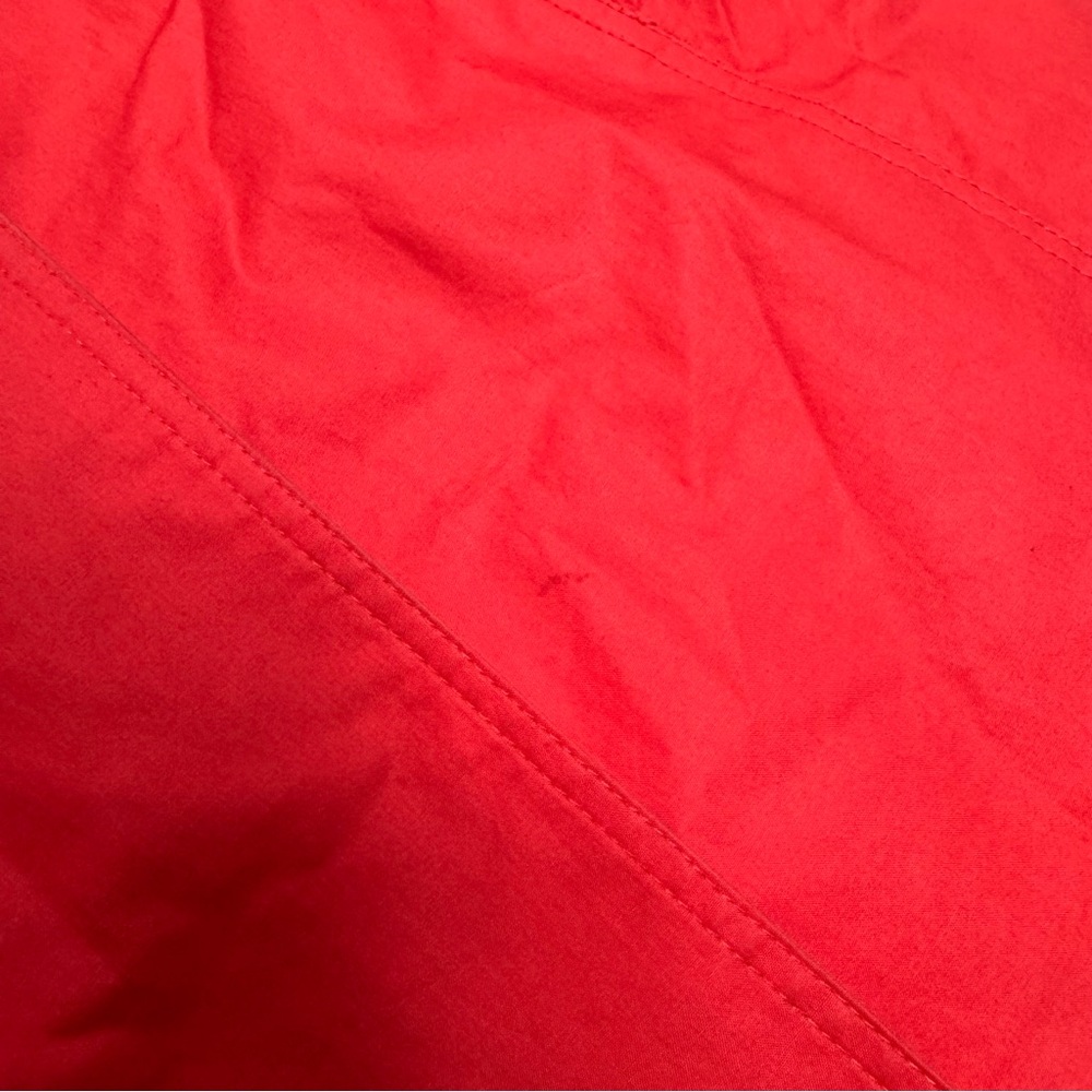 Smythe Belted Long Sleeve Collared Trenchcoat Trench Jacket Red White Button 6 - Picture 11 of 15